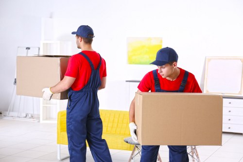 Office removals team planning a business move in Chiswick