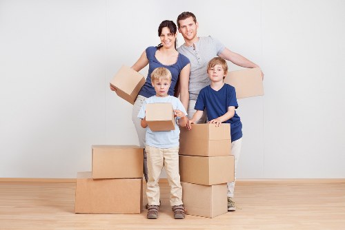 Organized boxes and checklist for home moves in Chiswick
