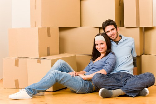 Business relocation equipment loaded for same day removals in Chiswick