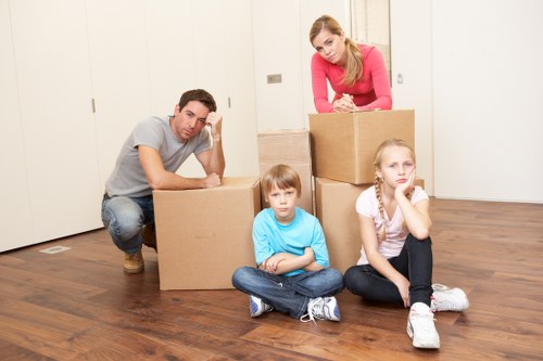 Moving day preparation for a Chiswick property with removal van access