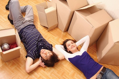 Professional van move with secured belongings and safety focus