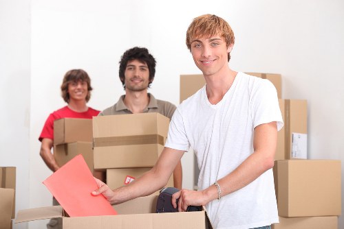 Prepared moving boxes and essentials for a smooth relocation