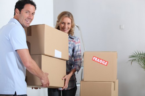 Professional man with a van assisting a business move in Chiswick