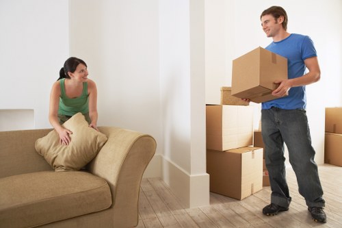 Business packing and shipping boxes used in Chiswick offices